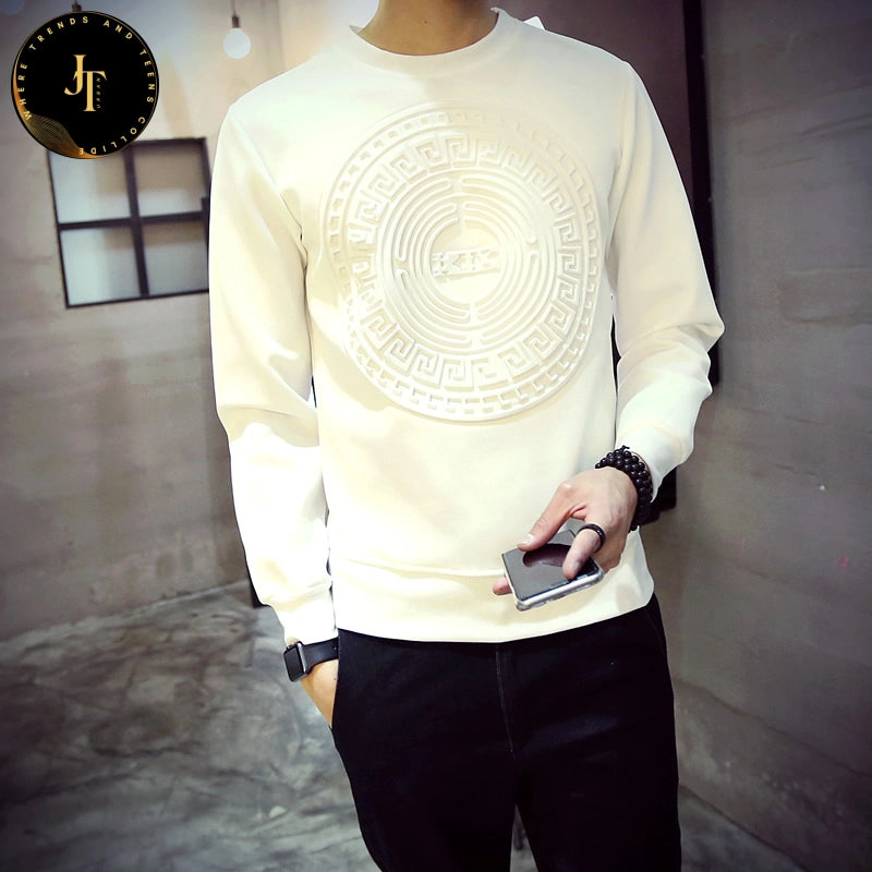 Stylish Men's sweatshirt with Letter Print Design - Sizes up to 5XL