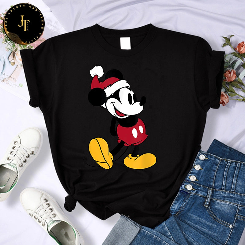 Cute Mickey & Minnie Gothic T-Shirt - Kawaii Disney Women's Fashion