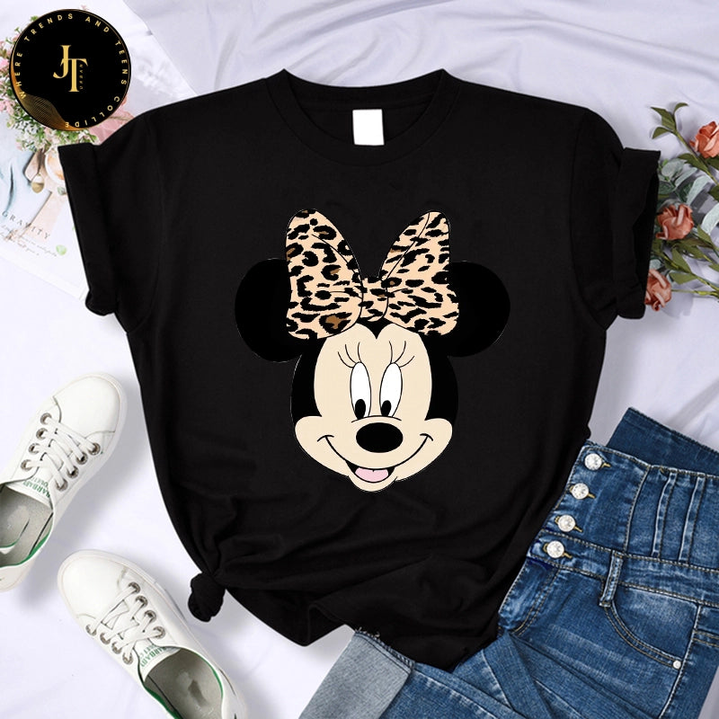 Cute Mickey & Minnie Gothic T-Shirt - Kawaii Disney Women's Fashion