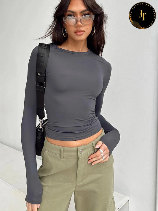 Stylish Women's Long Sleeve T-Shirts | Slim Fit & Versatile.