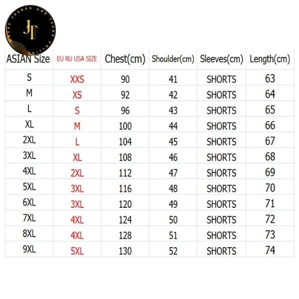 Summer Men's T-Shirt | Black/White Print | Plus Size M-5XL