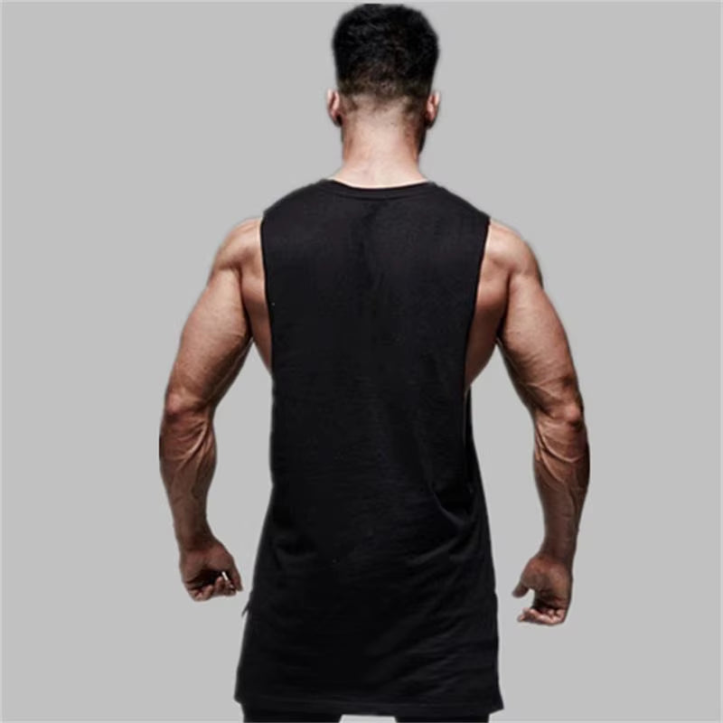Men’s Casual Cotton Gym Tank Top – Sleeveless Hip-Hop Vest