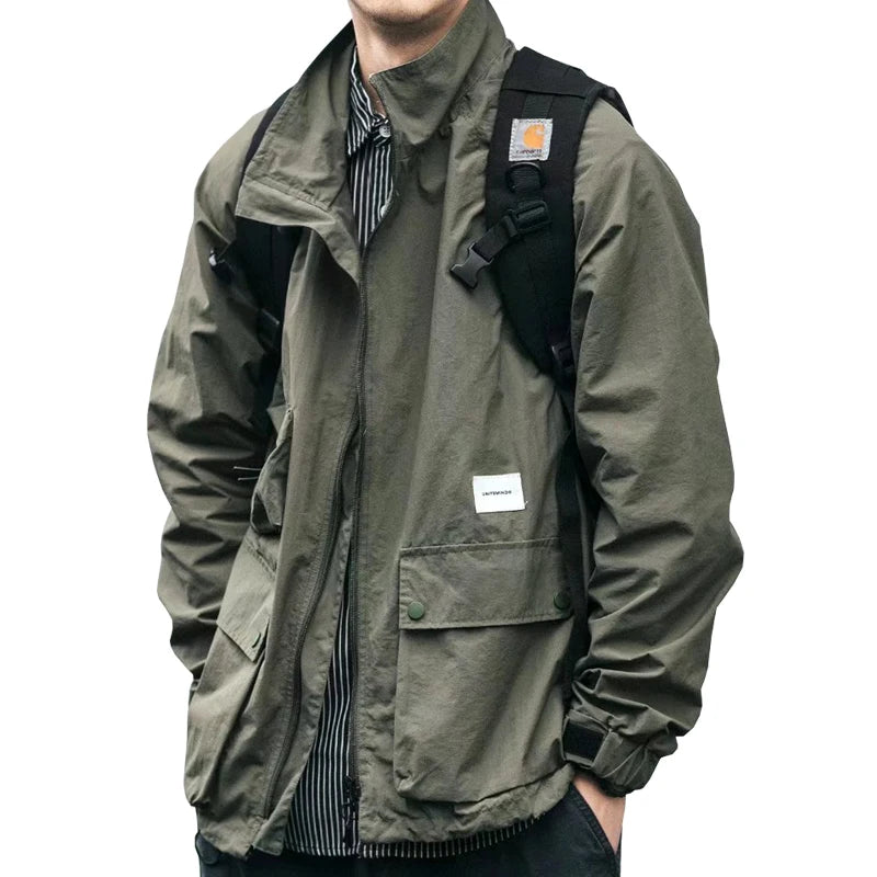 Mens Streetwear Jackets And Coats Multi Pockets Cargo Jackets
