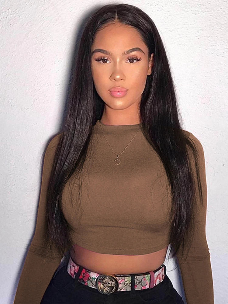Stylish Fashion Crop Top - Black and White Tee for Trendy Outfits.