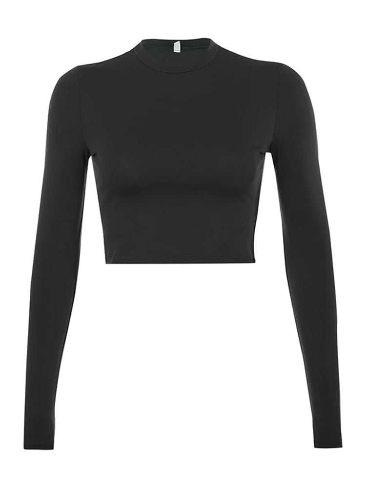 Stylish Fashion Crop Top - Black and White Tee for Trendy Outfits.
