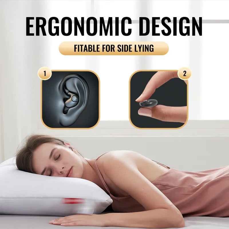 Mini Bluetooth Sleep Earphones 5.3 – Comfortable, Touch Control Earbuds