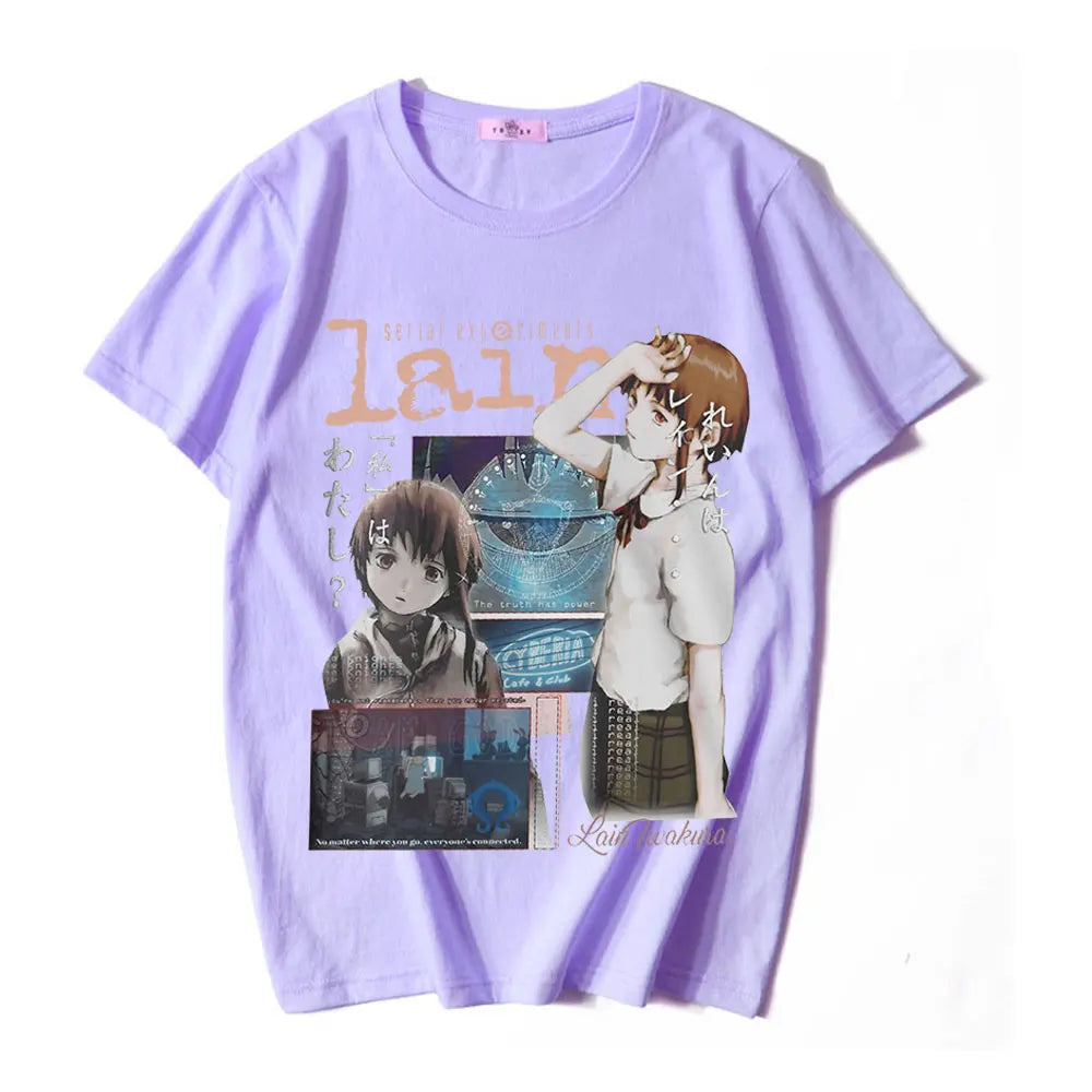 Manga Lain T-Shirt - Iwakura Anime Girl Sci Fi Tee