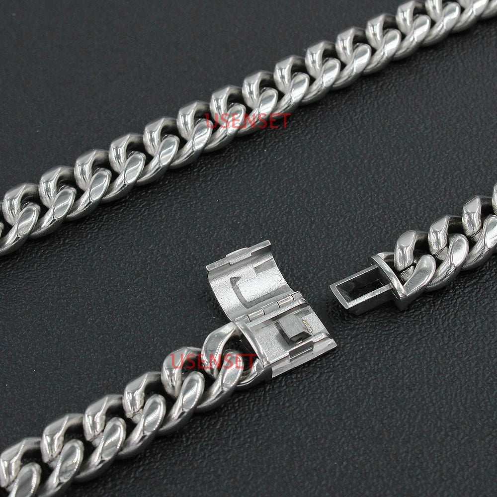 Men Stainless Steel Cuban Chain Punk.
