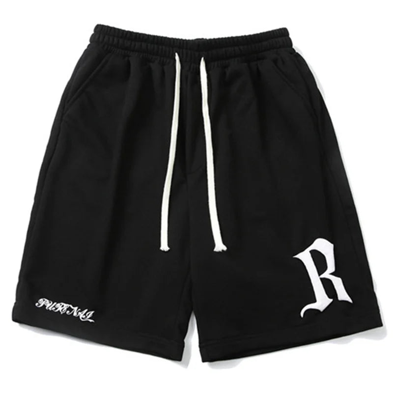 Men's Vintage Gothic Streetwear Basketball Shorts - Perfect for Sports or Casual Wear