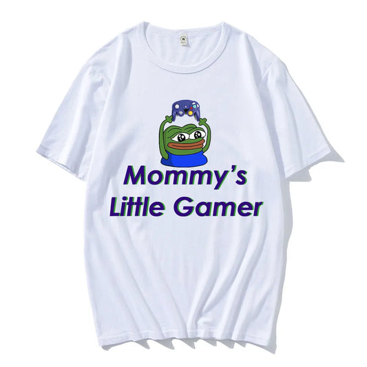 funny Gamer T-Shirt for Men: Novelty Tee with Oversized Fit and 100% Cotton Fabric
