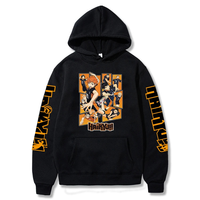 Haikyuu Anime Hoodies - Hip Hop Streetwear for Men and Women