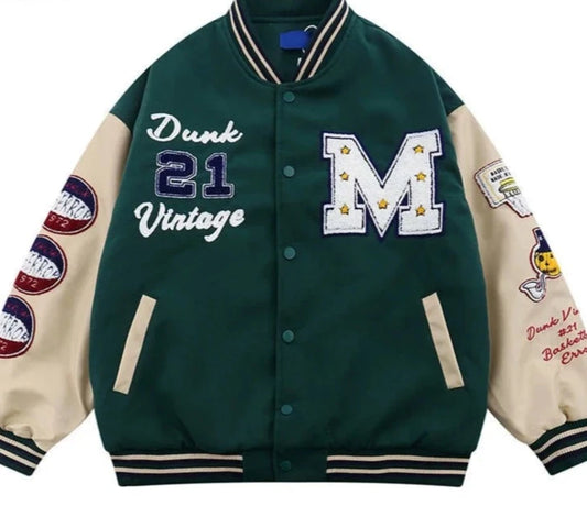 Streetwear Hip Hop Baseball Jacket for Men | Embroidered Varsity Bomber Coat
