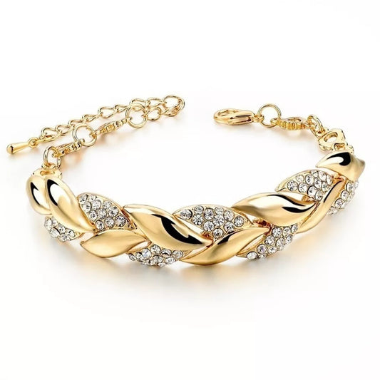 Luxury Design Lady Leaf Bracelet for Women Fashion Romantic Valentine's Day Gift