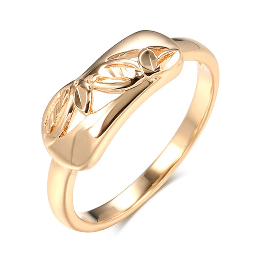 Kinel Rose Gold Zircon Ring - Turkish style Gold Jewellery