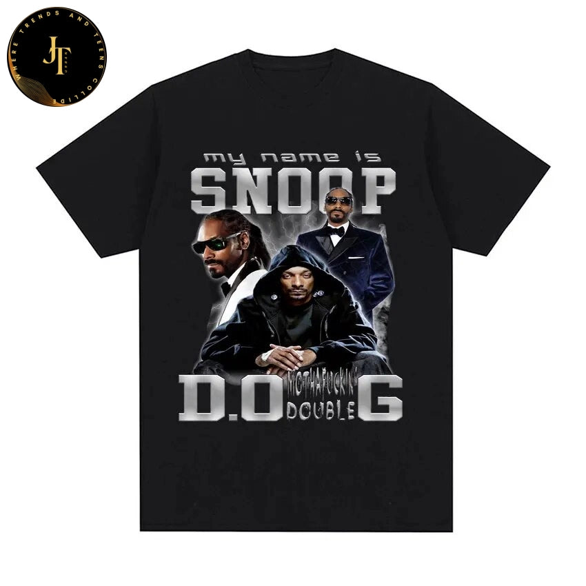 Snoop Dogg Hip Hop Fashion T-Shirt: Summer  Streetwear for men