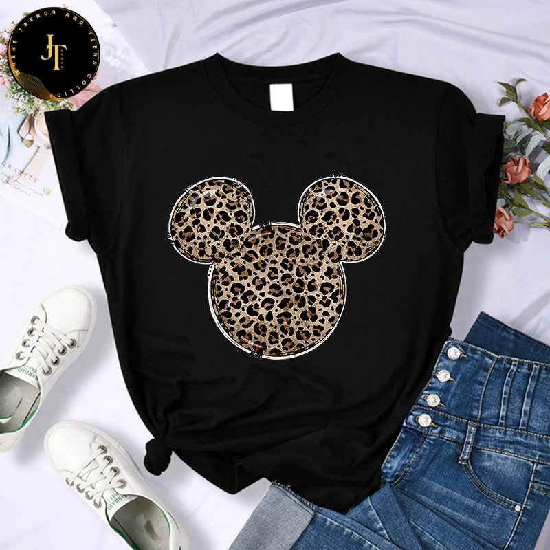 Cute Mickey & Minnie Gothic T-Shirt - Kawaii Disney Women's Fashion