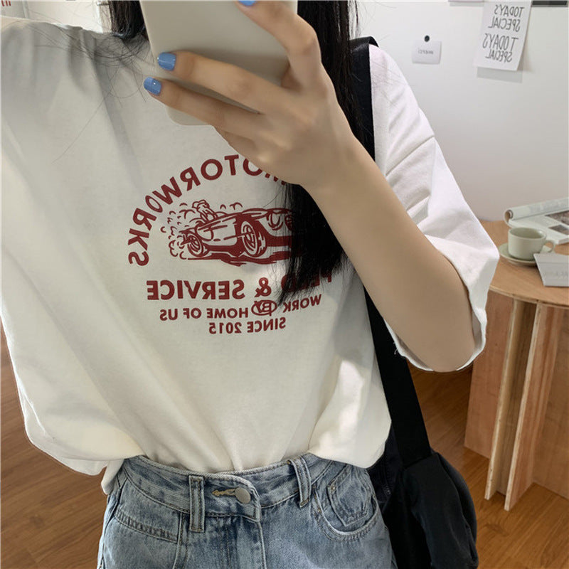 Casual Korean Style Harajuku Loose O-Neck Women’s Streetwear Tee