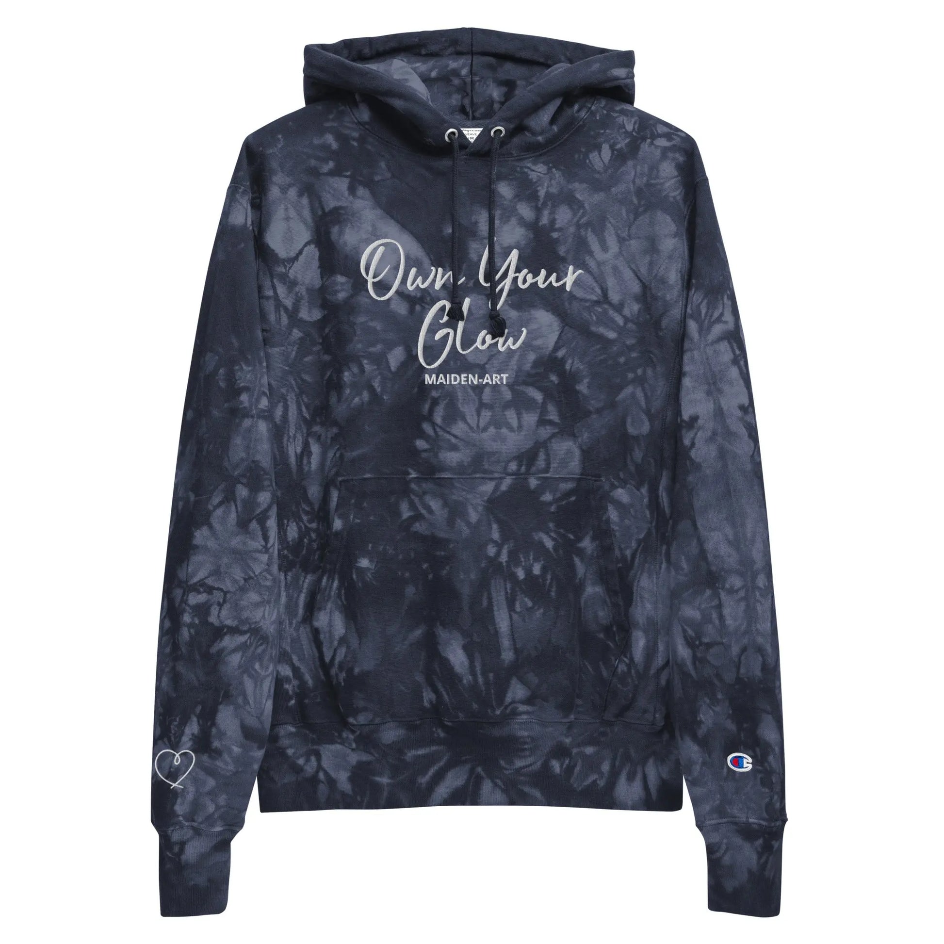 Unisex Champion Tie-Dye Hoodie | Embroidered Own Your Glow
