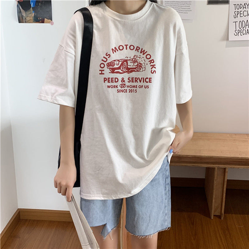 Casual Korean Style Harajuku Loose O-Neck Women’s Streetwear Tee