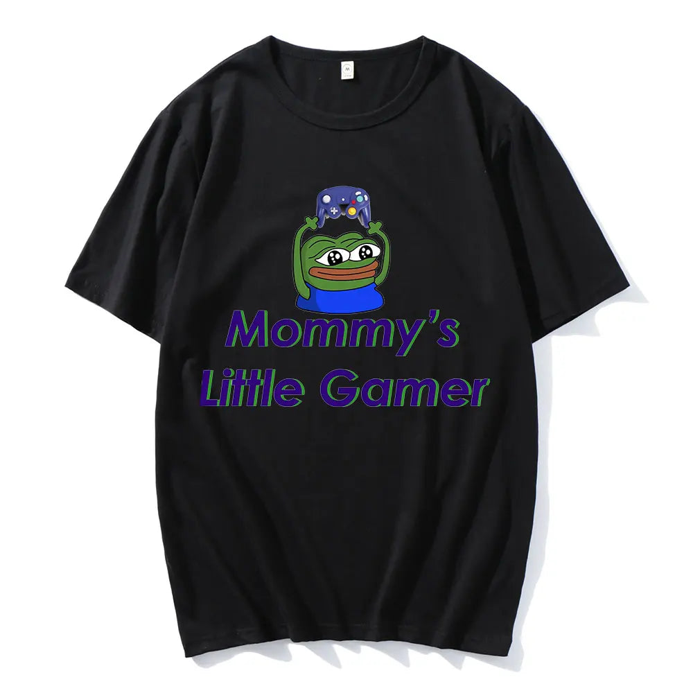 funny Gamer T-Shirt for Men: Novelty Tee with Oversized Fit and 100% Cotton Fabric