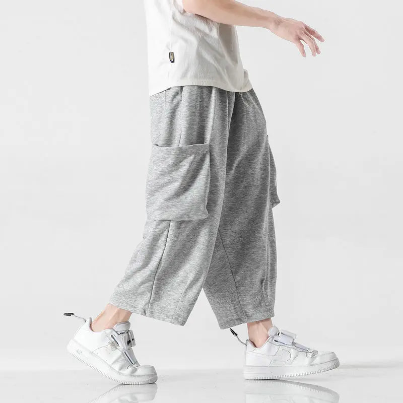 Harajuku Style Wide Leg Harem Pants for Men