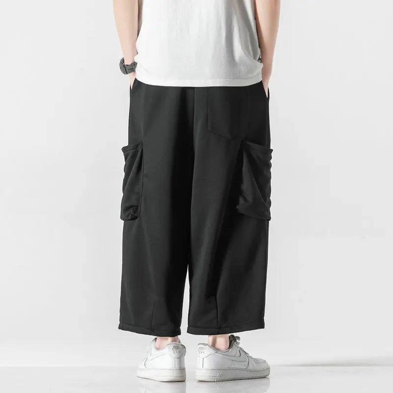 Harajuku Style Wide Leg Harem Pants for Men