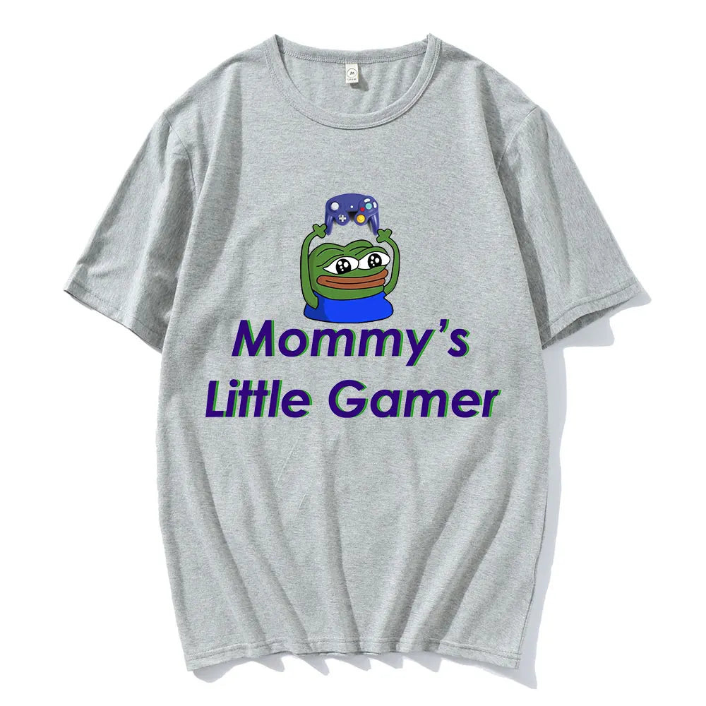 funny Gamer T-Shirt for Men: Novelty Tee with Oversized Fit and 100% Cotton Fabric