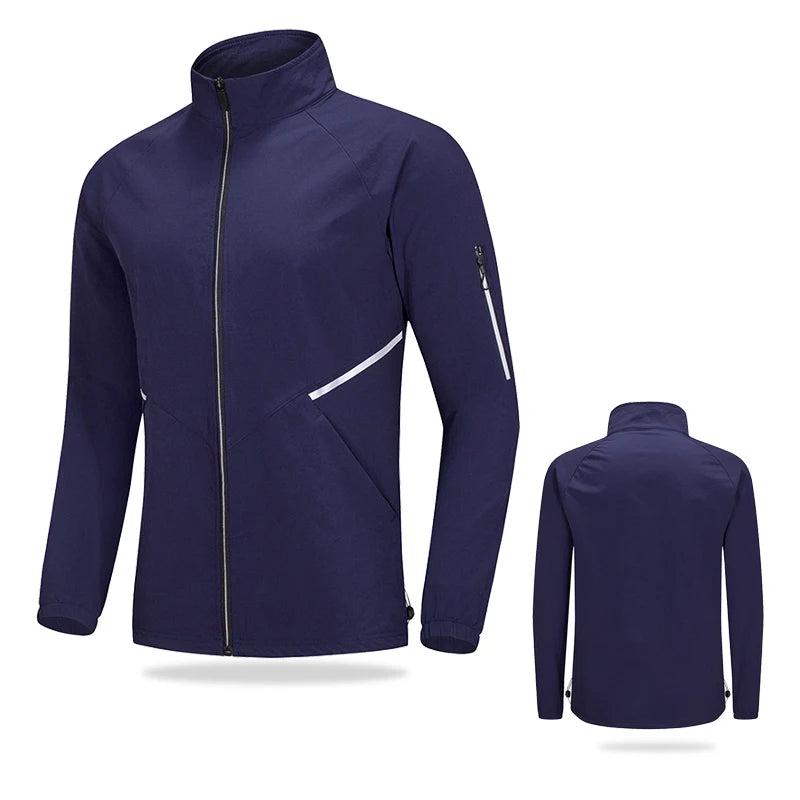 Men's Gym Running Jacket - Slim Fit Hoodie with Zipper