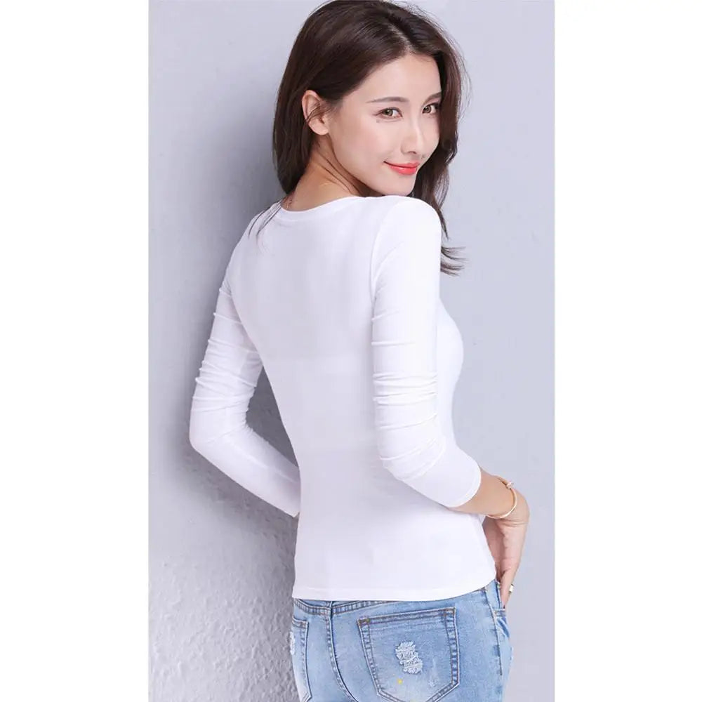 Premium Women's Cotton Long-Sleeve T-shirt: High Quality Tees