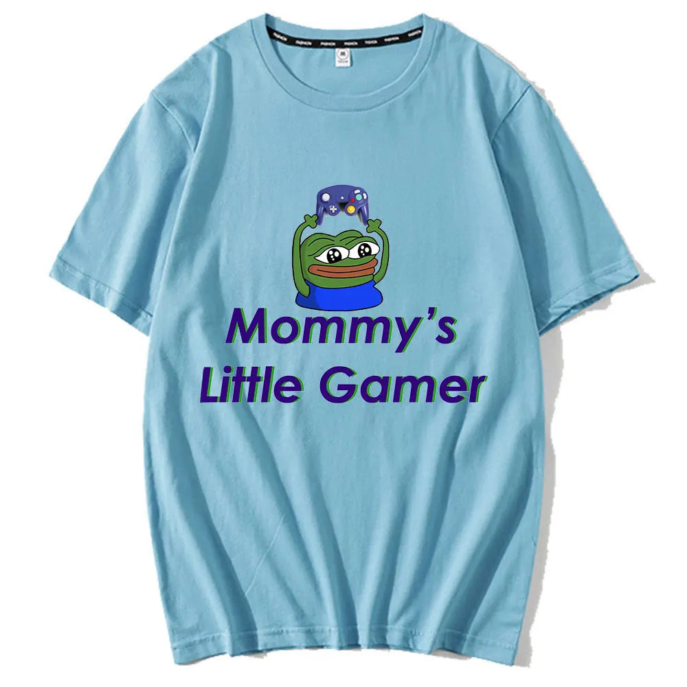 funny Gamer T-Shirt for Men: Novelty Tee with Oversized Fit and 100% Cotton Fabric