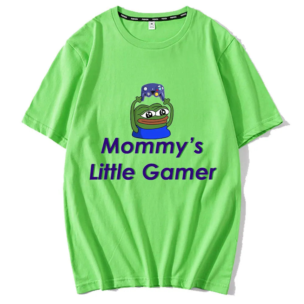 funny Gamer T-Shirt for Men: Novelty Tee with Oversized Fit and 100% Cotton Fabric