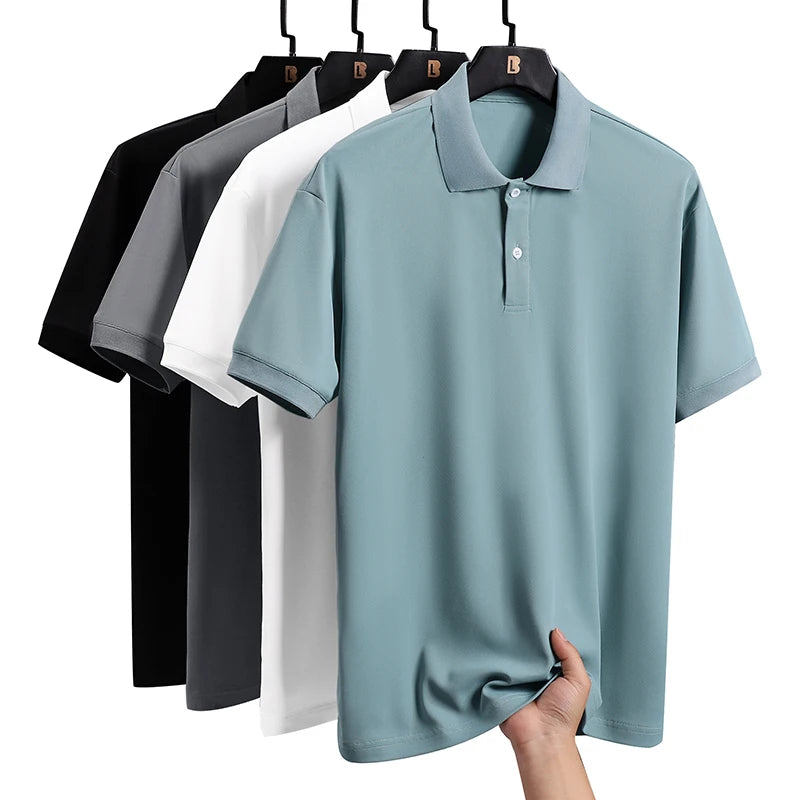 Sports Streetwear Oversized Men's Polo Shirt Japan Style 2024 Summer