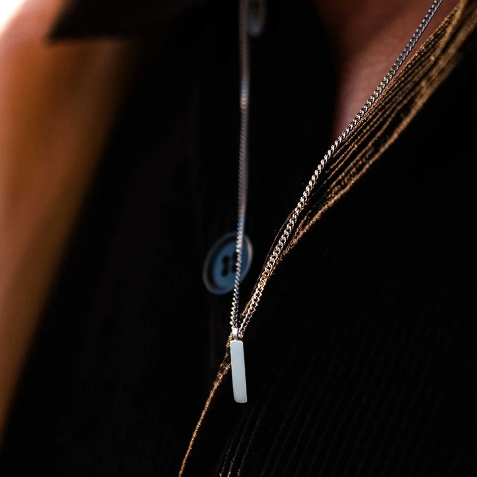 Men's Minimalist Pendant Necklace - Trendy, Collarbone Chain Jewellery