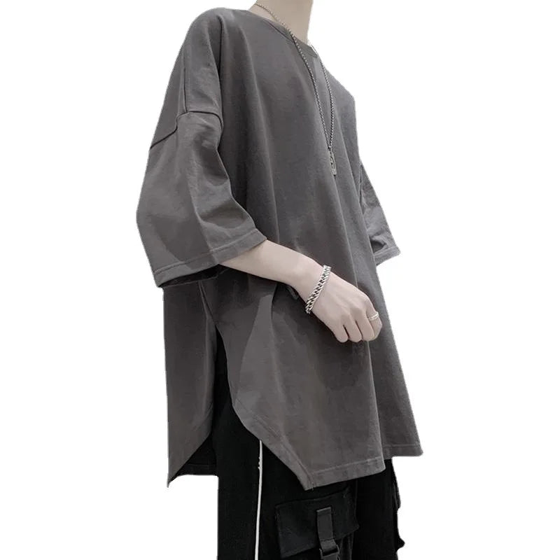 Men's Oversized Korean Streetwear T-Shirt.