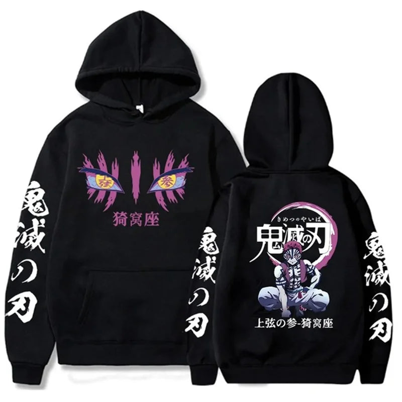 Demon Slayer Anime Hoodie: Casual Cotton Sweatshirt for Men and Women