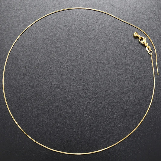 Super Thin 1mm Brass Gold Plated Necklace Chains