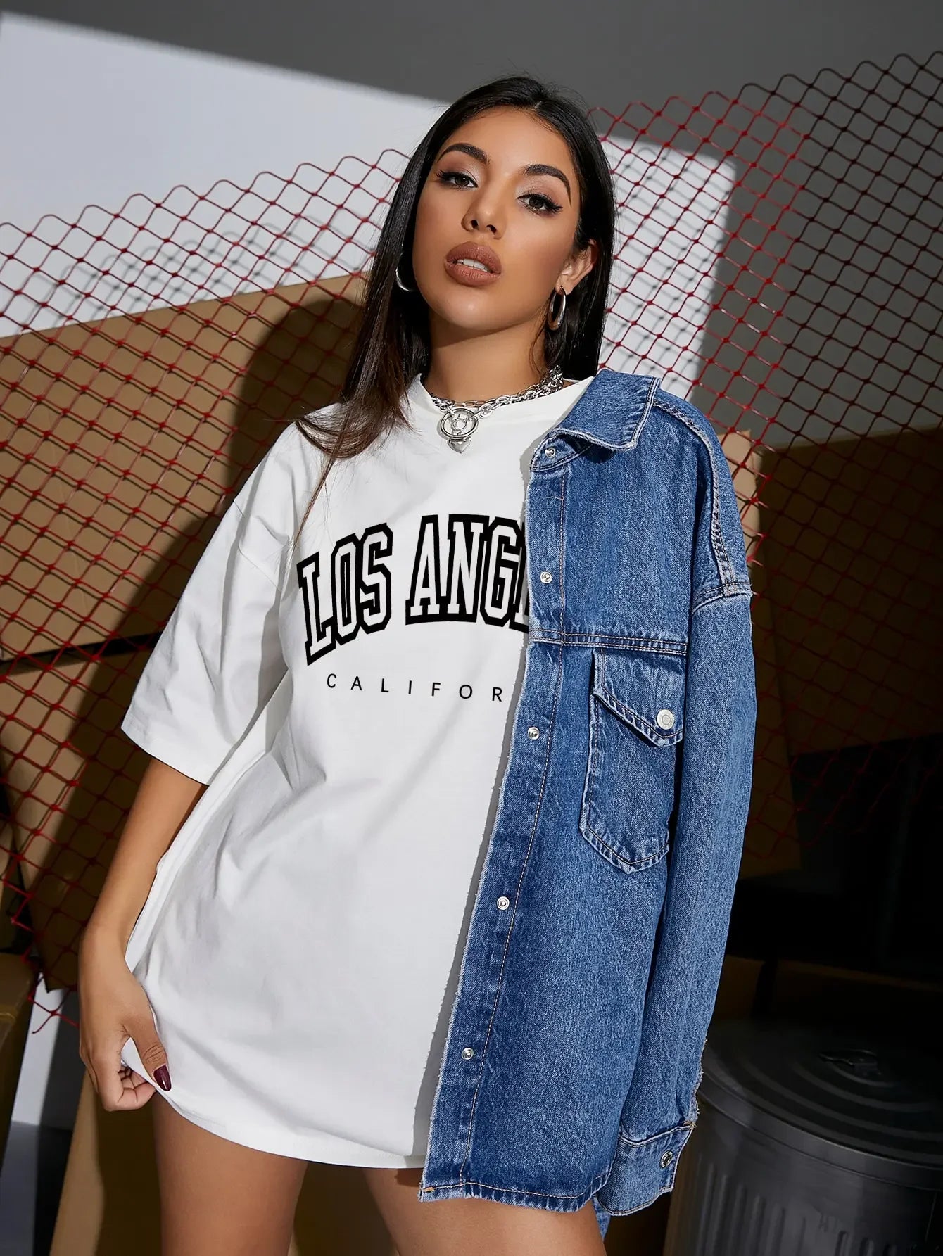 Women’s Oversized Los Angeles Tees - Short sleeve, High Quality T-shirt.