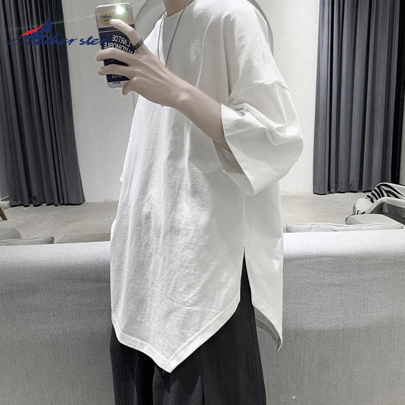 Men's Oversized Korean Streetwear T-Shirt.