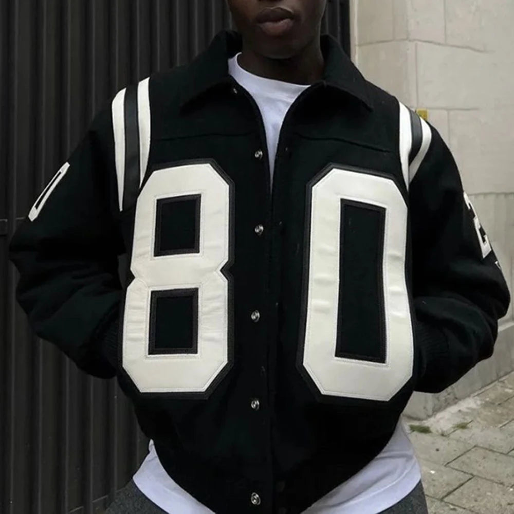 Autumn Street Embroidered Hip-Hop Baseball Jacket: Thick Cold-Proof