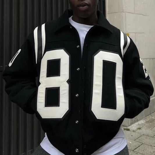 Autumn Street Embroidered Hip-Hop Baseball Jacket: Thick Cold-Proof