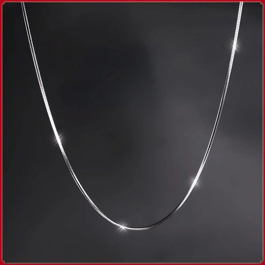 Vintage Snake Bone Chain Necklace Silver Plated Choker for Men Women