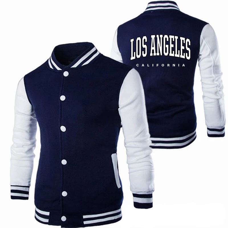 Spring/Autumn Baseball Jackets - Unisex Solid Color Streetwear