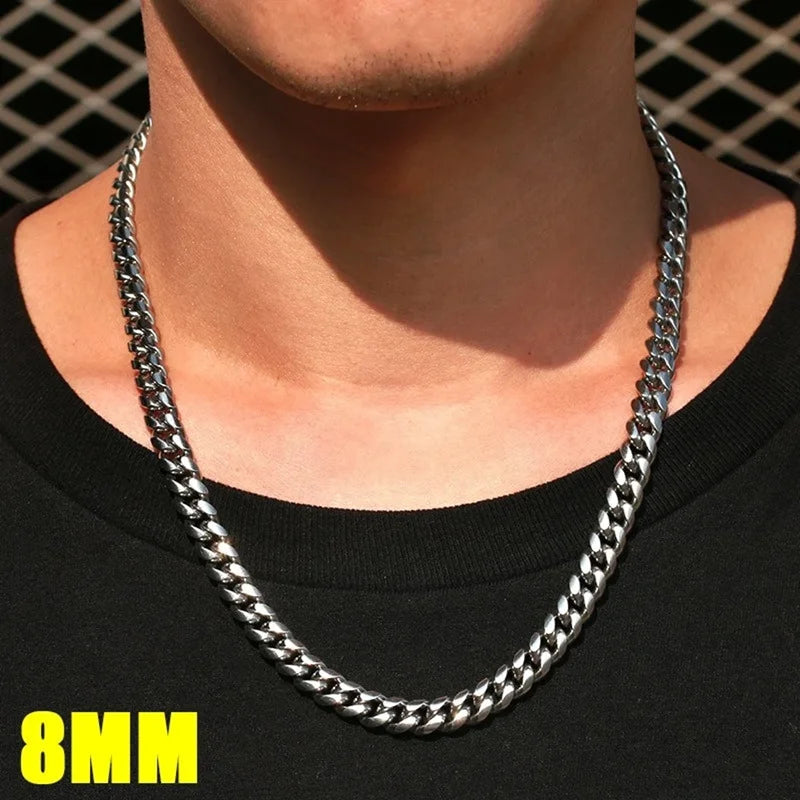 Cuban Link Unisex Chain Choker Necklaces