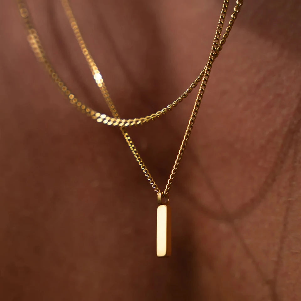 Men's Minimalist Pendant Necklace - Trendy, Collarbone Chain Jewellery