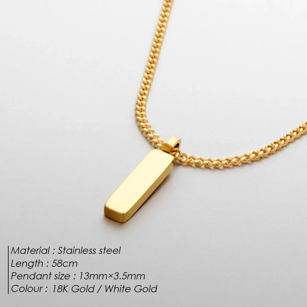 Men's Minimalist Pendant Necklace - Trendy, Collarbone Chain Jewellery