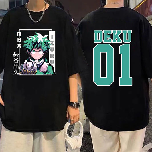 Hot Deku Funny Summer T-Shirt Casual Anime Print Short Sleeve