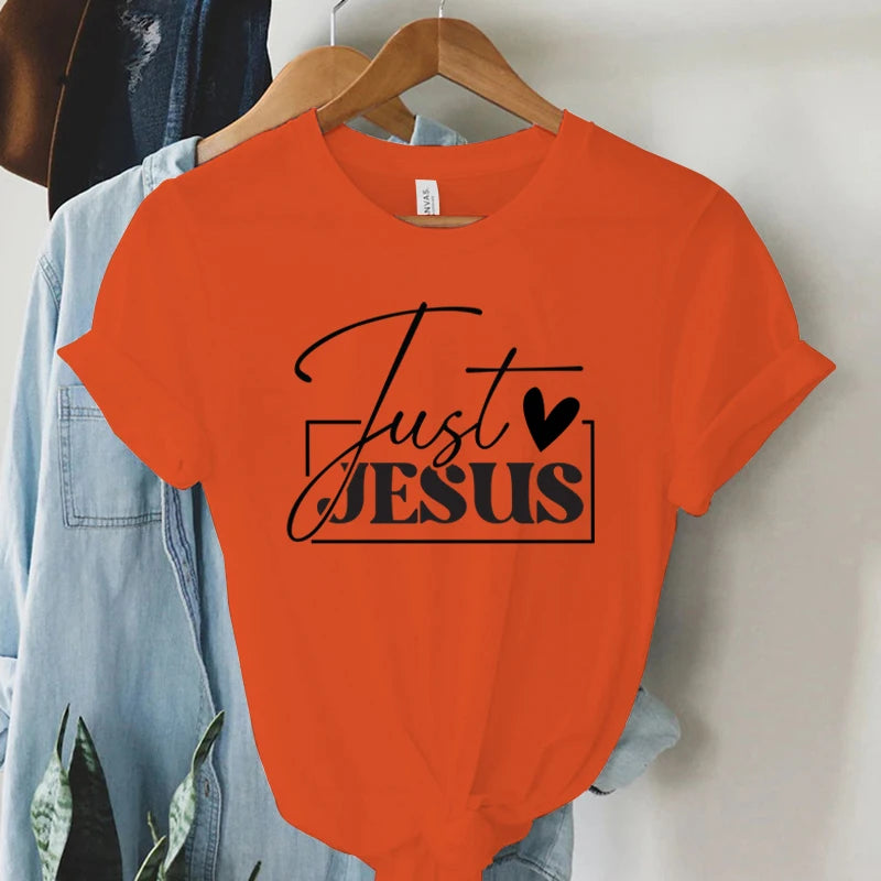 Just Love Jesus Women's T-Shirt - Christian Graphic Summer Top