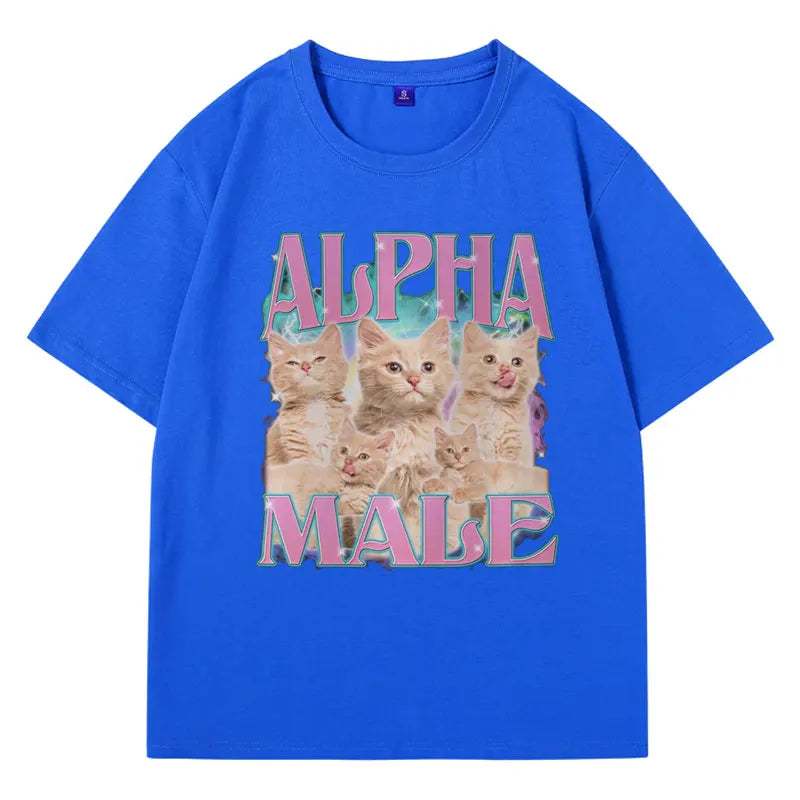 Alpha Male Funny Meme Tees for Men - Graphic Summer T-Shirt