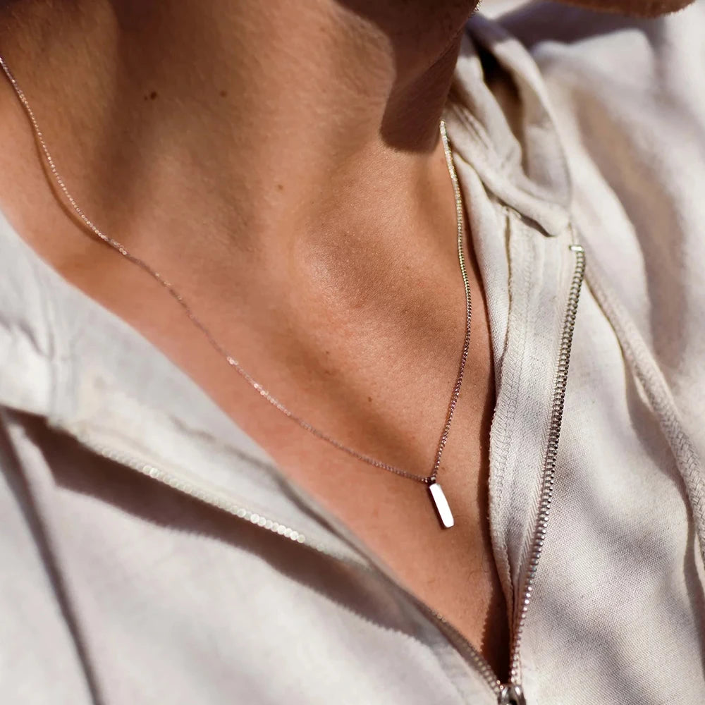 Men's Minimalist Pendant Necklace - Trendy, Collarbone Chain Jewellery