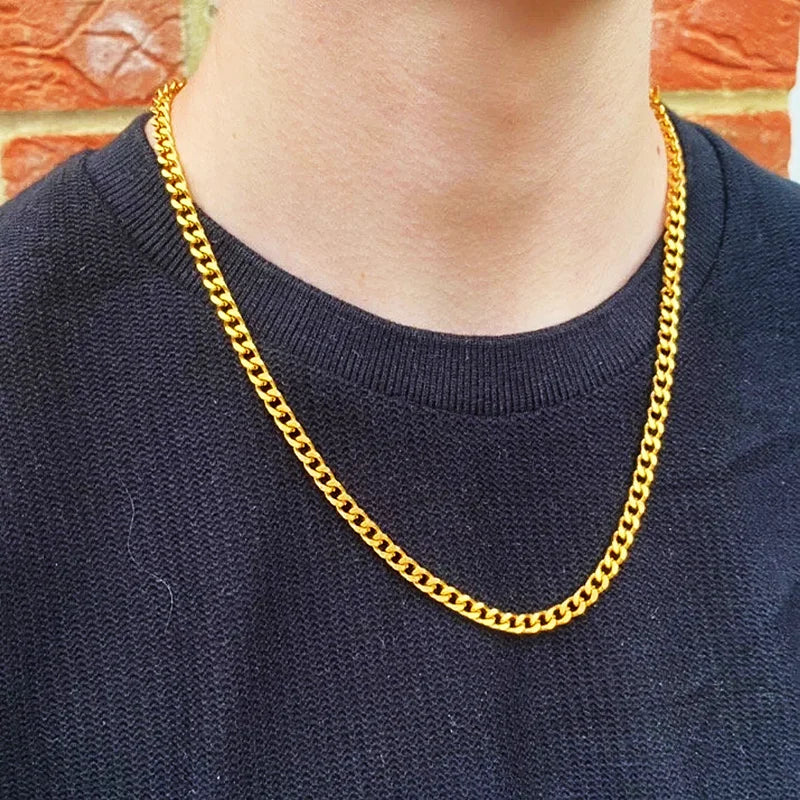 Cuban Link Unisex Chain Choker Necklaces